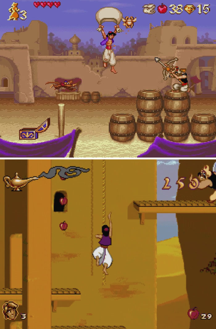 Disney's Aladdin adventurous game gameplay 