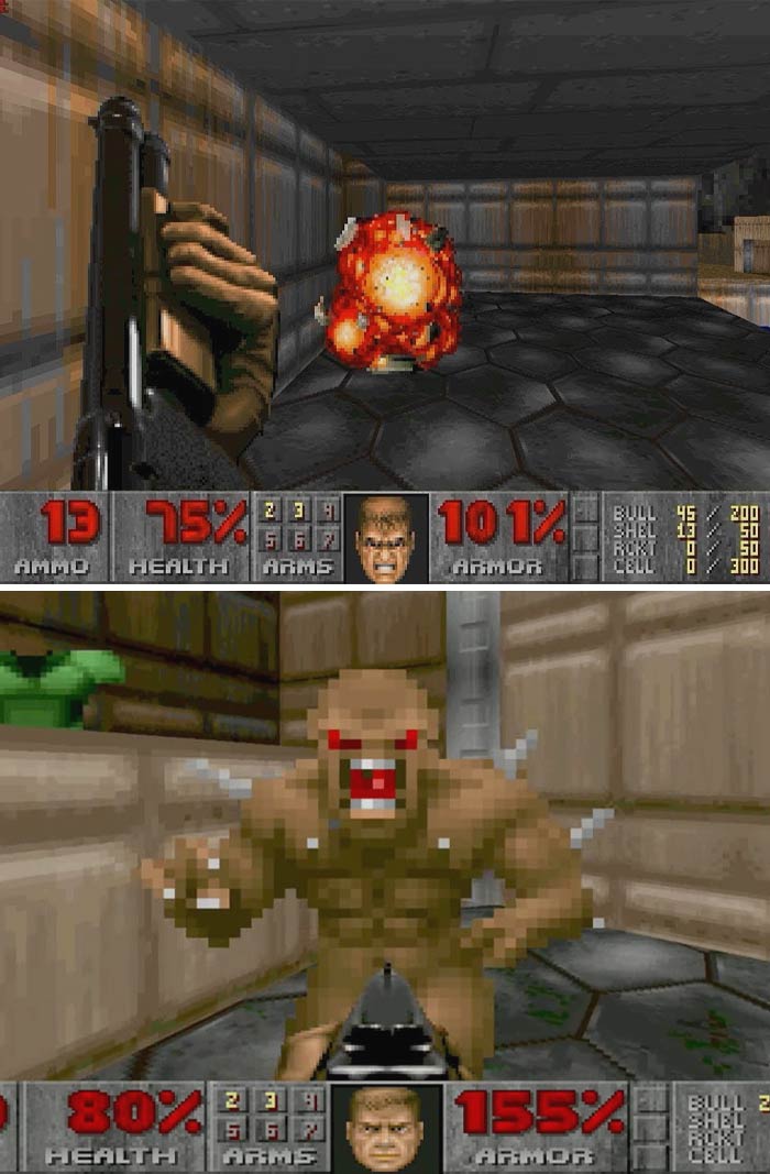 Doom shooting game gameplay 