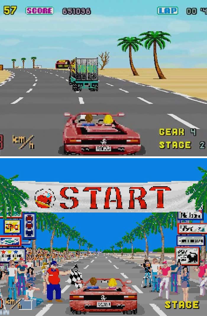 Outrun race gameplay 