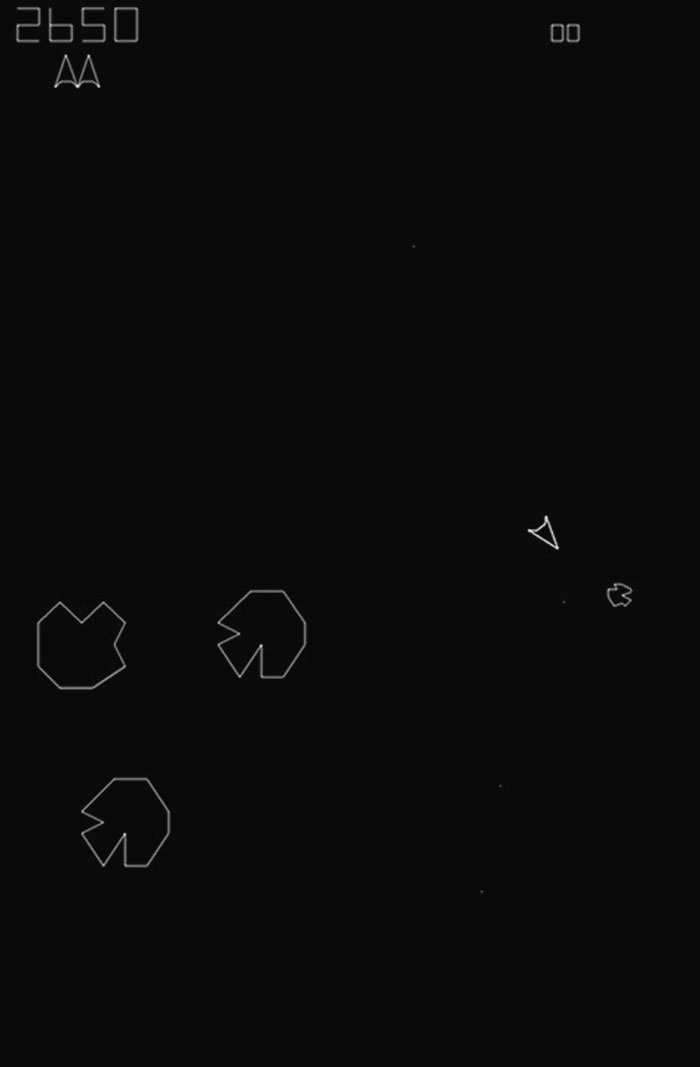 Asteroids gameplay 