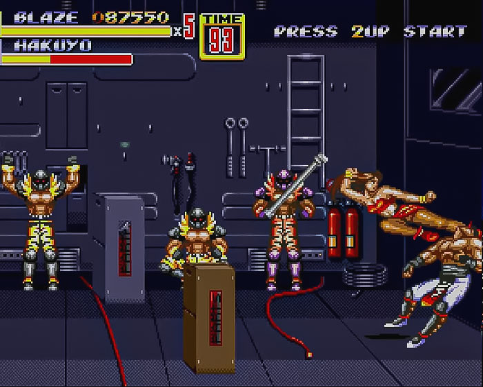 Streets Of Rage 2 multiple characters gameplay 