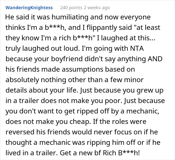 Woman Puts Boyfriend’s Mates In Their Place By Revealing She Makes Twice His Salary After They Called Her A Gold Digger Woman Puts Boyfriend’s Mates In Their Place By Revealing She Makes Twice His Salary After They Called Her A Gold Digger