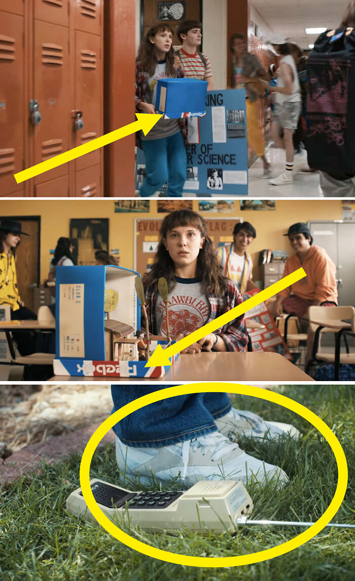 Meanwhile, Eleven's Project Featuring Hopper And The Cabin They Used To Live In Is Made Using An Old Reebok Shoe Box, Which Is A Clever Nod To The Fact That Joyce Always Wears Reeboks