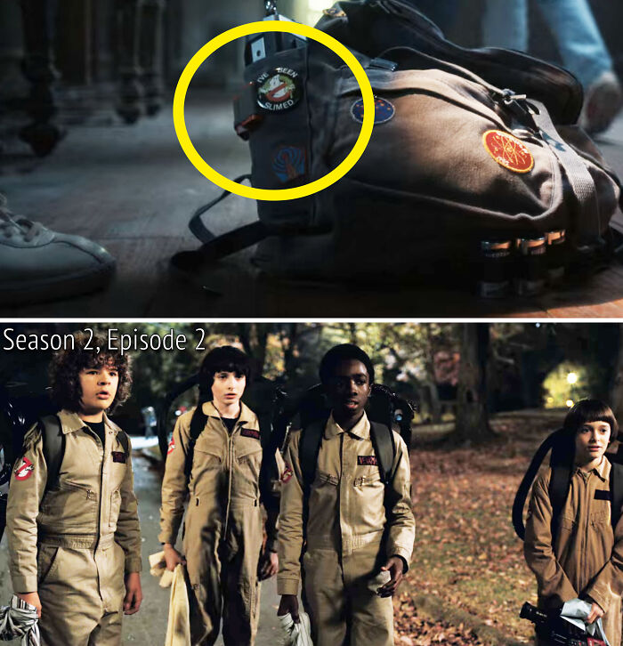 When Nancy, Robin, Steve, Dustin, Lucas, And Max Enter Victor Creel's House And Dustin Reveals He Has Flashlights In His Backpack, You Can Spot A Ghostbusters Pin. This Is A Reference To Dustin, Lucas, Mike, And Will Dressing Up As The Ghostbusters For Halloween In Season