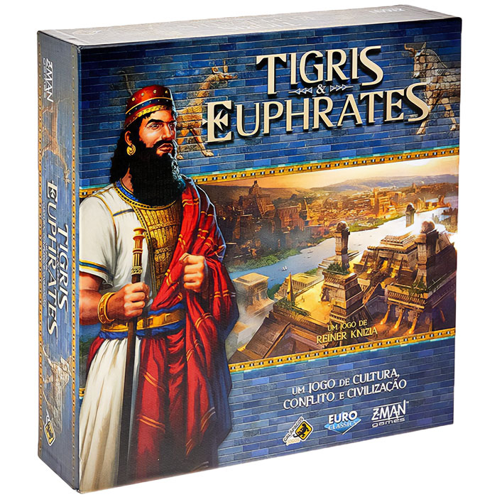 Tigris and Euphrates strategy board game box featuring ancient civilization artwork for cozy evening play.