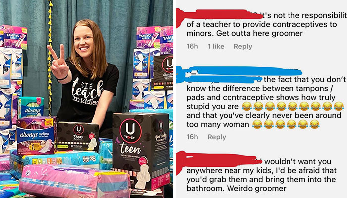 Commenter Makes A Fool Of Himself By Mistaking This Teacher’s Initiative To Provide Tampons To School Girls With Contraception