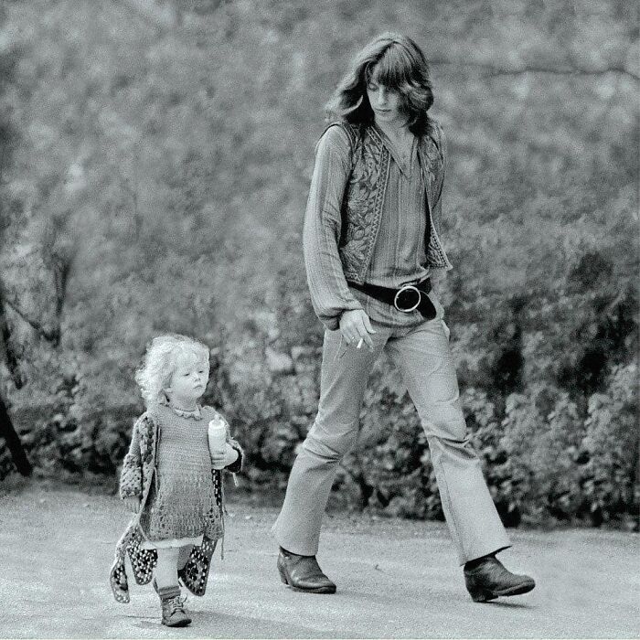Hippie Dad Walking With His Daughter In Amsterdam. By Tony Riera, 1968