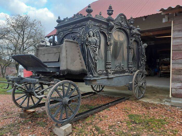 A Beautiful Antique Hearse From Dresden, Germany