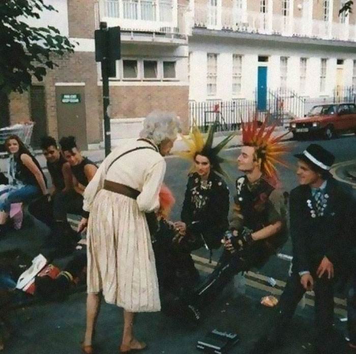 London Punks And A Surprised Grandmother, 1982