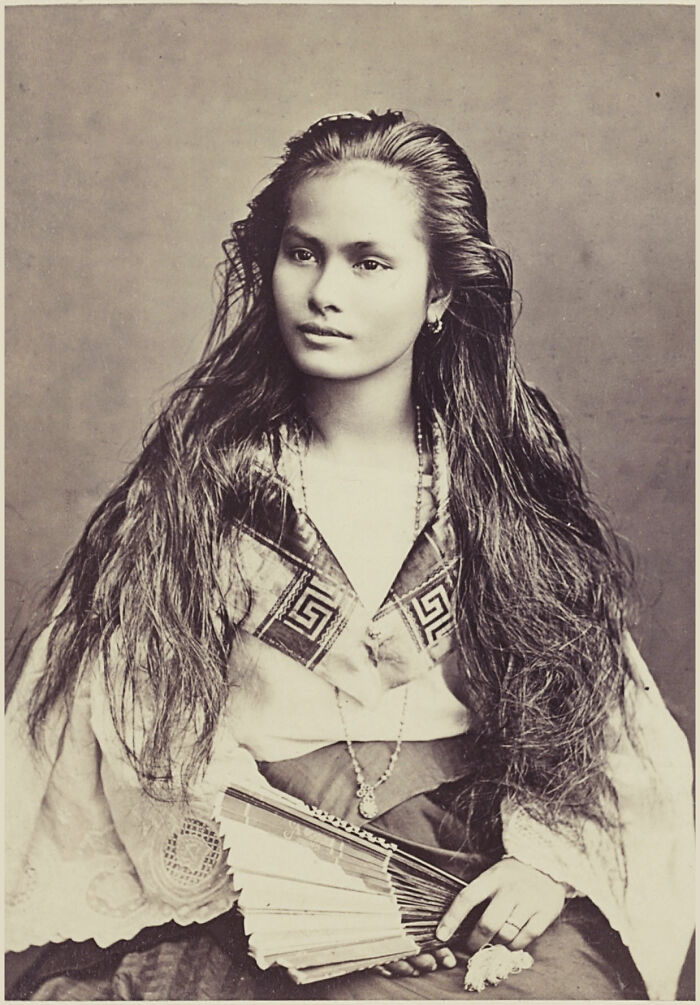 Retrato de una mujer filipina/china de Filipinas, 1875 Foto de Francisco Van Camp