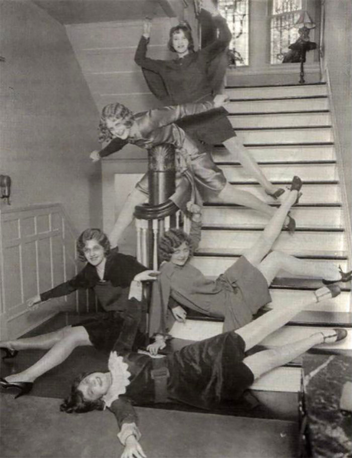 College Girls Goofing Off, 1920s