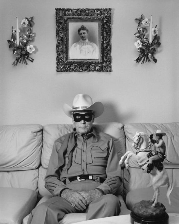The Original Lone Ranger, Clayton Moore, Photographed In Costume In 1992