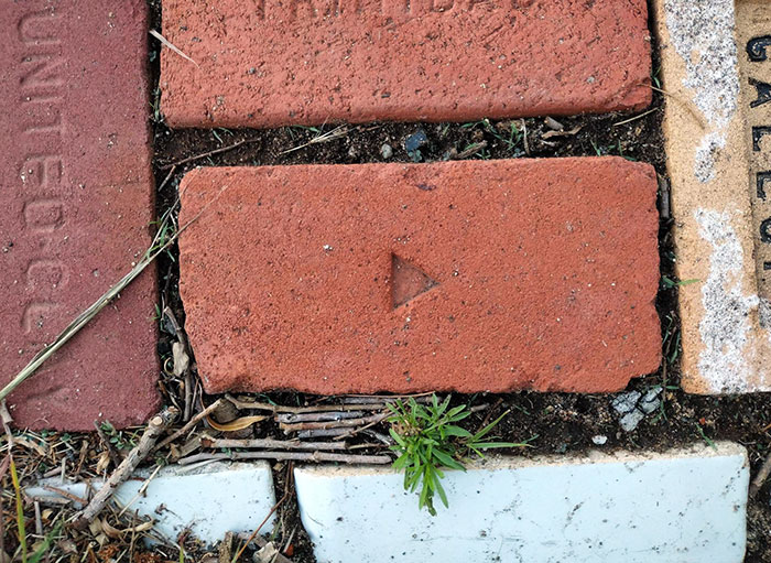 This Old Brick At My House Looks Like A Youtube Play Button