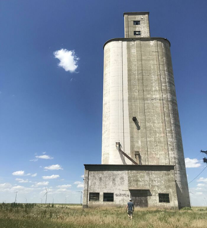 Abandoned Grain Elevator, Adrian, TX. Looks Like A Giant USB Stick