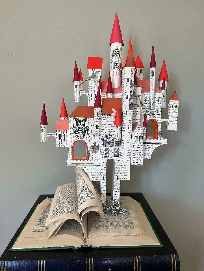 I'm Making Paper Castles From Old Books That I Find In The Dumpster.