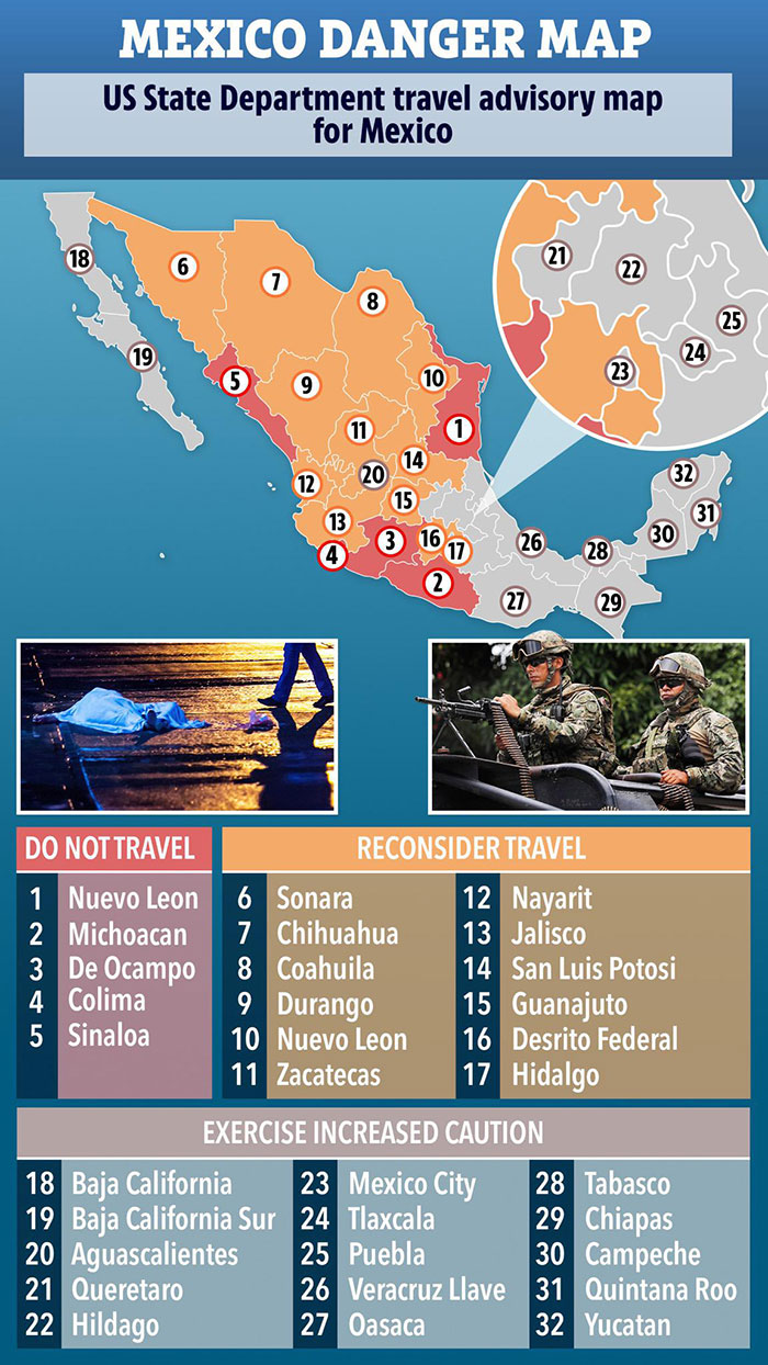 Mexico Danger Map