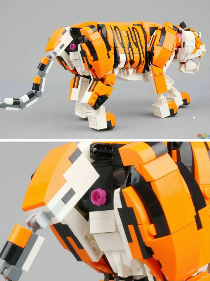 Gracias, odio el ano de este tigre hecho con LEGO