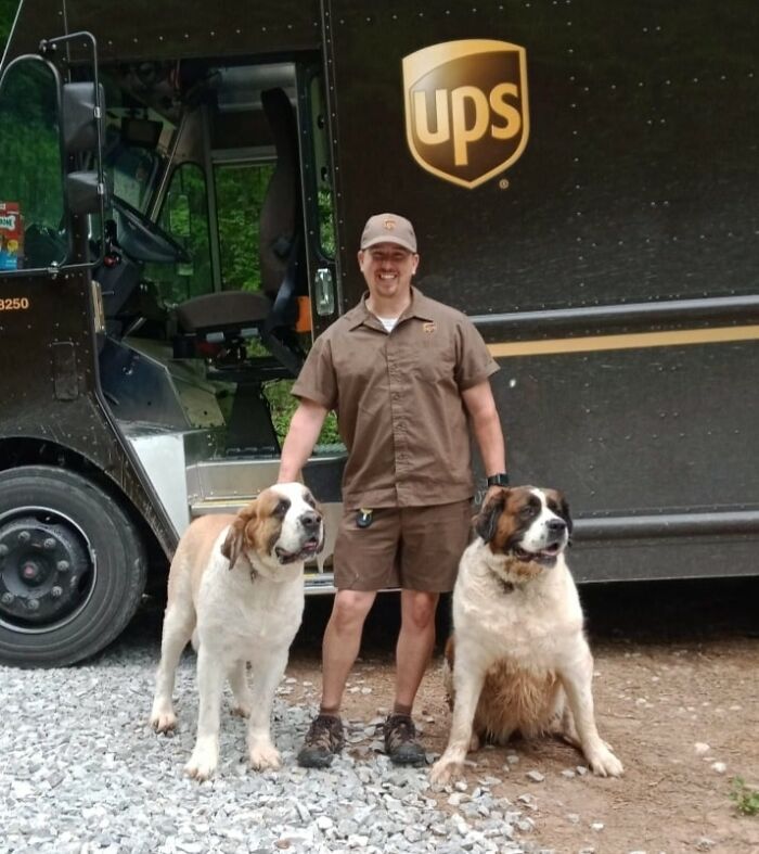 Babe And Daisy Greeting Josh Our Driver In Harrisville West Virginia
