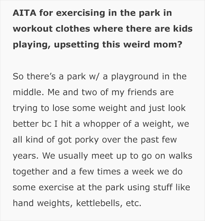 Mom Shames Plus-Size Woman For Wearing "Revealing" Clothes At The Park, She Wonders Whether She Was In The Wrong Here Mom Shames Plus-Size Woman For Wearing "Revealing" Clothes At The Park, She Wonders Whether She Was In The Wrong Here