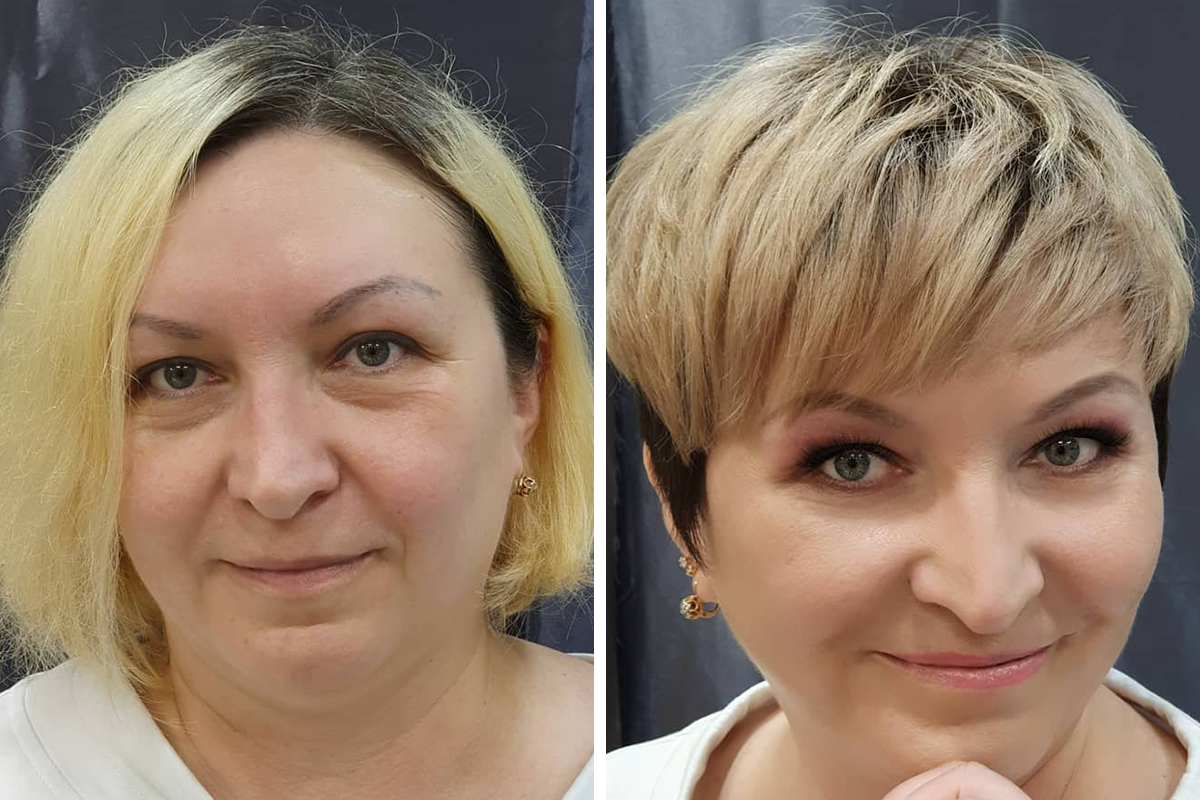 A Makeup Artist And Hairstylist Post 30 Before-And-After Shots Of Clients  Who Told Them To 