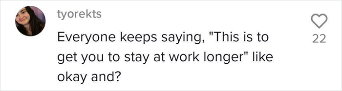 "It’s A Trick To Keep You At Work 24/7": Worker Tries To Flex With 'Cool Perks' Her Tech Company Provides, Doesn't Get Jealous Response She Expected "It’s A Trick To Keep You At Work 24/7": Worker Tries To Flex With 'Cool Perks' Her Tech Company Provides, Doesn't Get Jealous Response She Expected