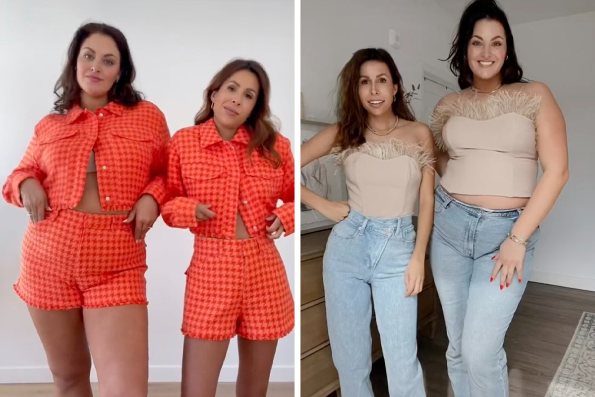 Women Compare XL And XS Sizes Of The Same Clothes, And Their