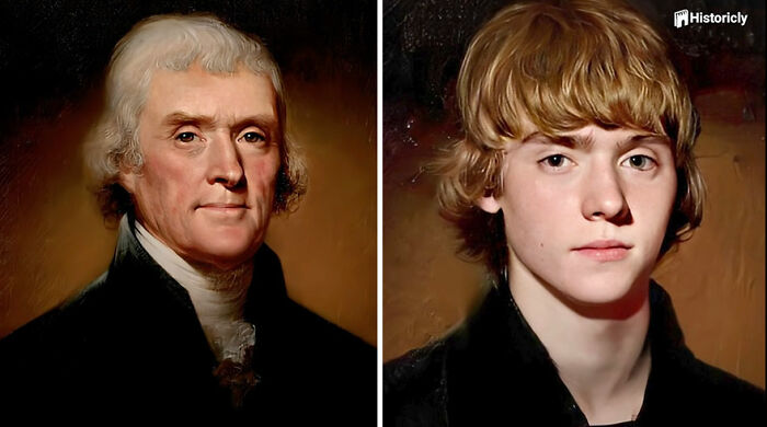 Thomas Jefferson reimaginado como un adolescente