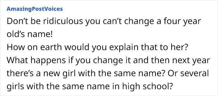 “I Love Her Name But HATE It’s So Common Now”: Mom Asks If She's Being Unreasonable For Wanting To Change Her 4-Year-Old’s Name “I Love Her Name But HATE It’s So Common Now”: Mom Asks If She's Being Unreasonable For Wanting To Change Her 4-Year-Old’s Name