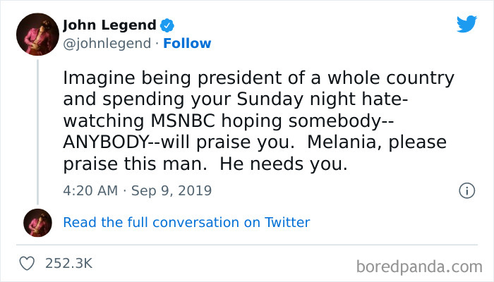 Lohn Legend's Response After Donald Trump Referring To Chrissy Teigen As John Legend's “Filthy-Mouthed [Sic] Wife”