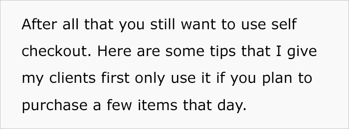 Text on avoiding supermarket self-checkouts with tips from a criminal defense lawyer. Text on avoiding supermarket self-checkouts with tips from a criminal defense lawyer.