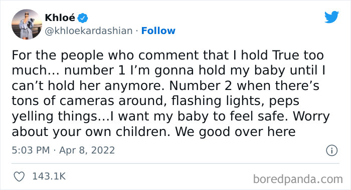 Khloé Kardashian's Haters Are Calling Her Out For Holding Her Daughter Too Much