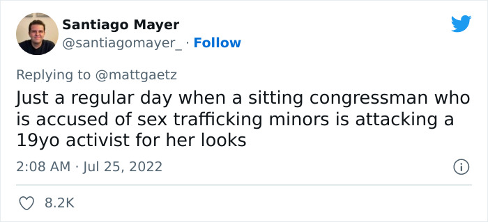 This 19 Y.O. Woman Who Gets Publicly Shamed By Congressman Matt Gaetz Uses The Attention To Raise $2.2M In Abortion Funds This 19 Y.O. Woman Who Gets Publicly Shamed By Congressman Matt Gaetz Uses The Attention To Raise $2.2M In Abortion Funds