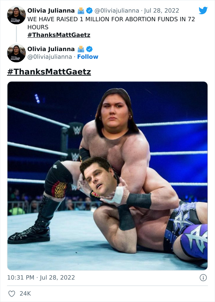 This 19 Y.O. Woman Who Gets Publicly Shamed By Congressman Matt Gaetz Uses The Attention To Raise $2.2M In Abortion Funds This 19 Y.O. Woman Who Gets Publicly Shamed By Congressman Matt Gaetz Uses The Attention To Raise $2.2M In Abortion Funds