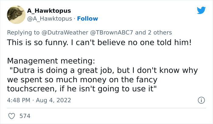 Weatherman Stunned To Discover His TV Is A Touch Screen, And The Internet Can’t Get Enough Weatherman Stunned To Discover His TV Is A Touch Screen, And The Internet Can’t Get Enough