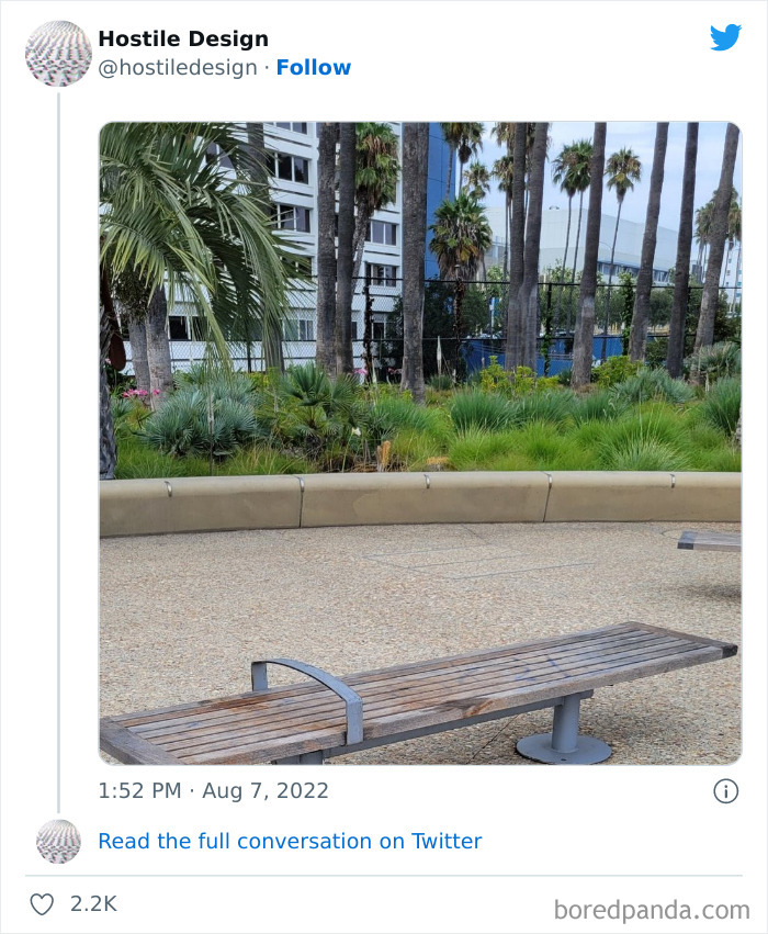 "Hostile Design": This Twitter Account Is Sharing 35 Sad And Infuriating Examples Of Design Against Humanity
