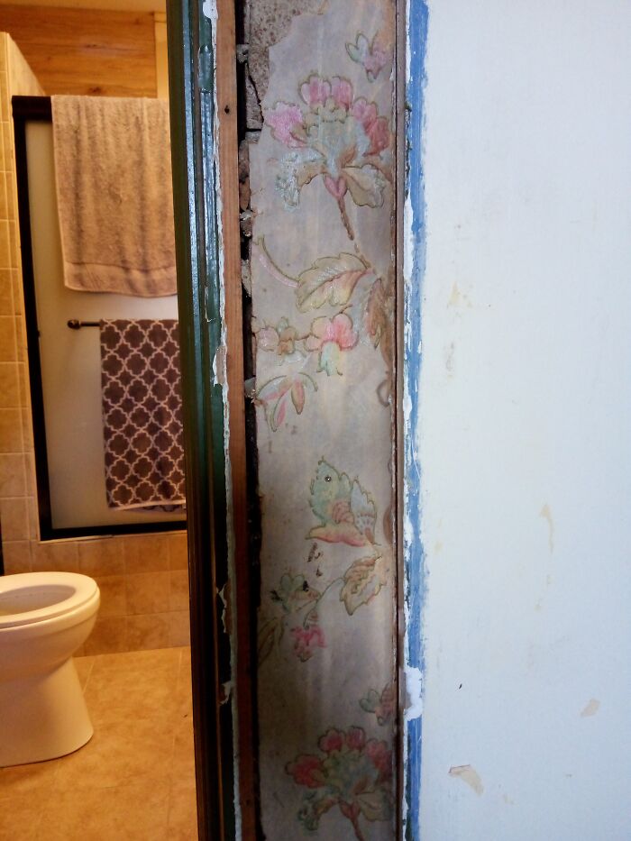 Wallpaper From The 1930's Found While Renovating Our House That Was Built In 1864