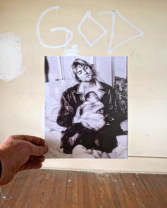 Kurt Cobain In His Los Angeles Home In 1992. Original Photo By Guzman