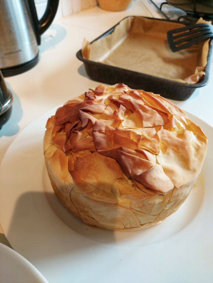 Last One. Greek Lamb Pie. Filo Pie With Minced Lamb And Spinach