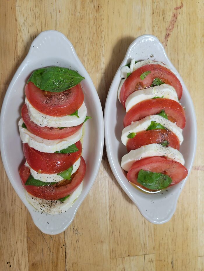 Tomatoes And Basil From My Garden