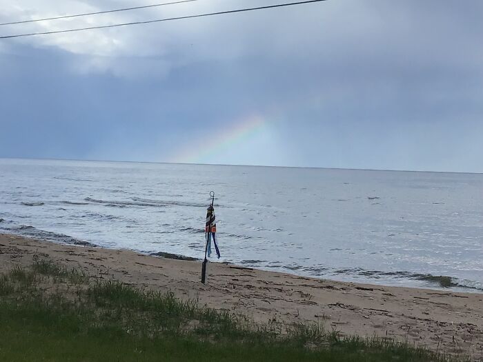 Rainbow Over Lake Michigan Up