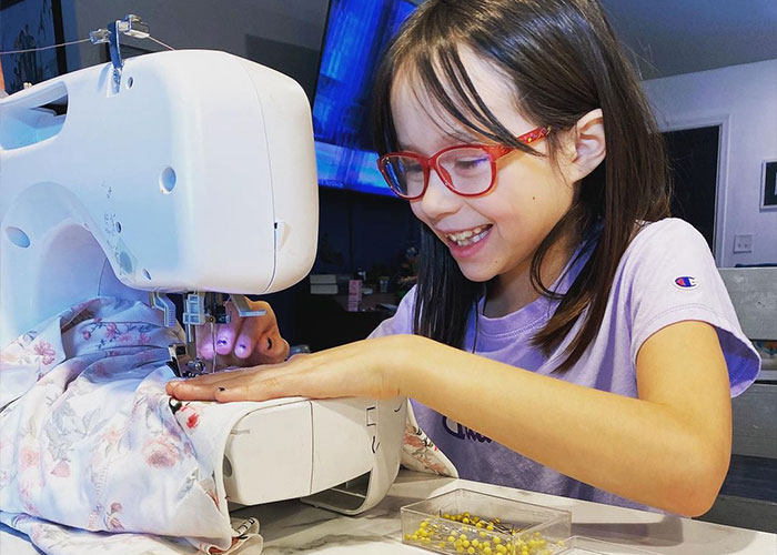 Talented 9-Year-Old Sews Incredible Outfits, Capturing The Attention Of Vera Wang