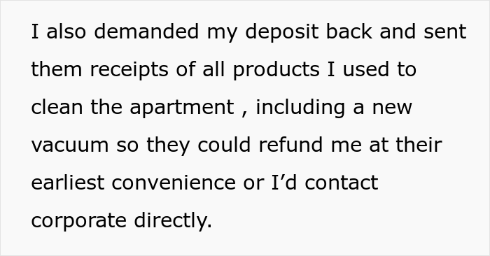 Property management company refuses to return security deposit, charges extra monthly fee, tenant regrets lying