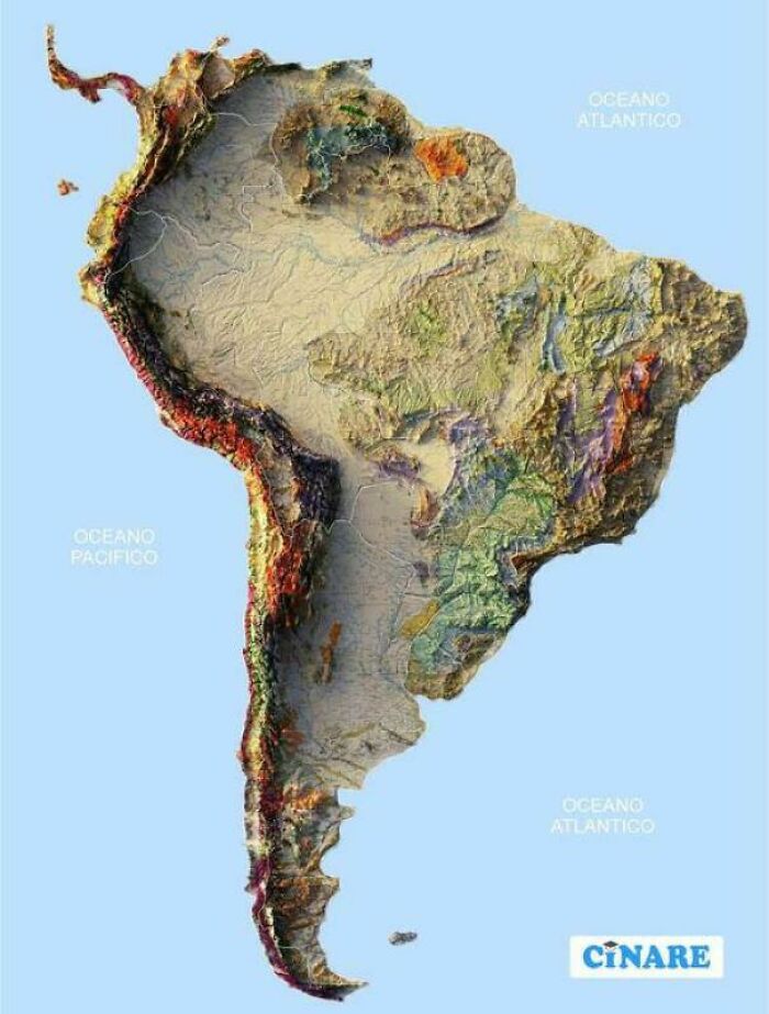 Topografía de Sudamérica