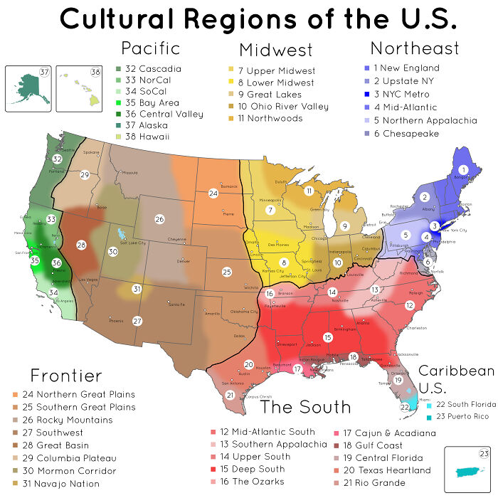 I Love This Map. Notice How Much The Culture Is Dependent On The Geography