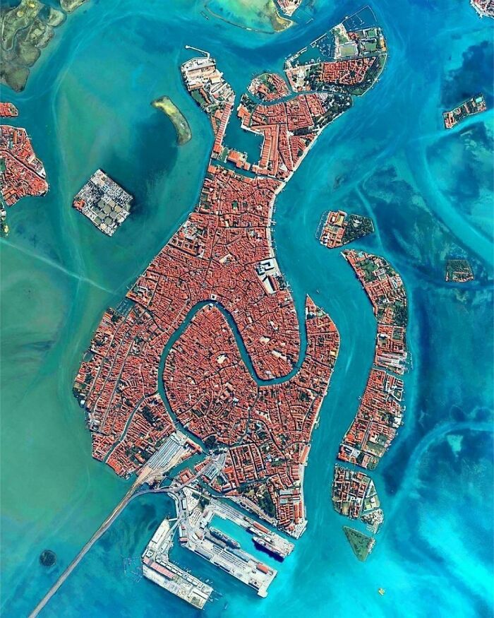 Vistas aéreas de Venecia, Italia