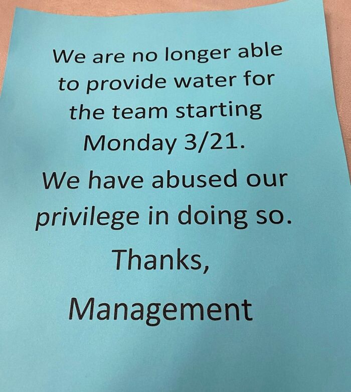 The Place My Girlfriend Works At Just Posted This Sign In Their Break Room. The Company Had Record Profits Last Year