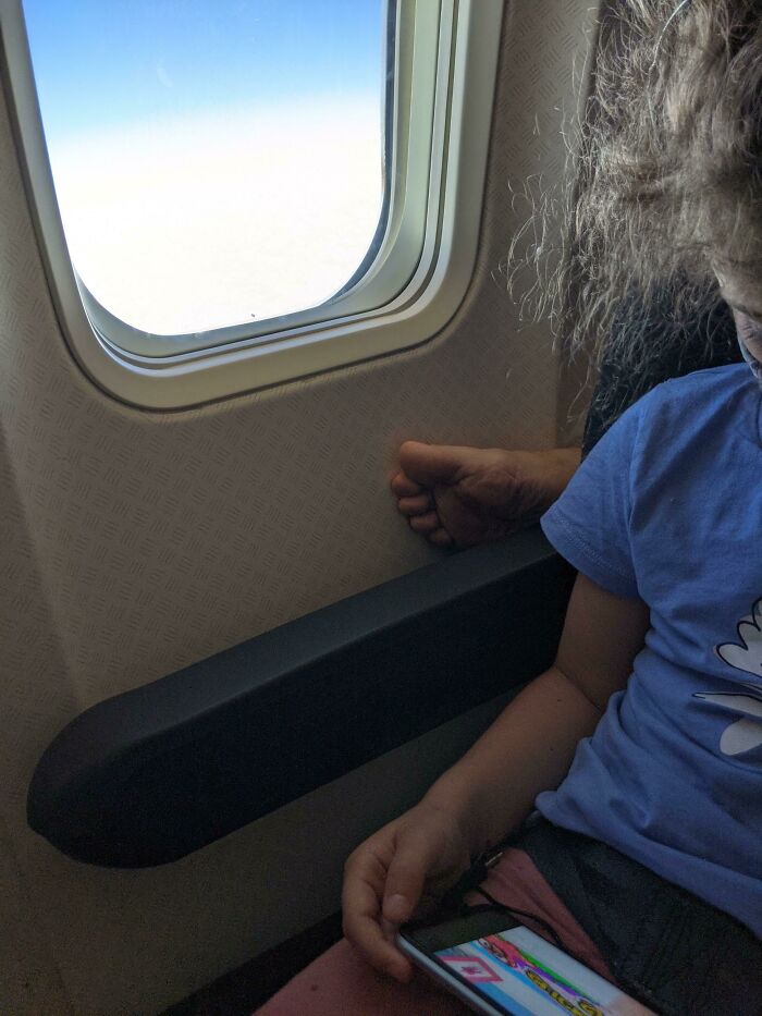 This Repugnant Toe Right Next To My Daughter On A Flight