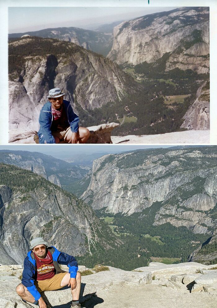 7/7/1977 & 7/7/2022. Top Of Half Dome, Yosemite, Ca.