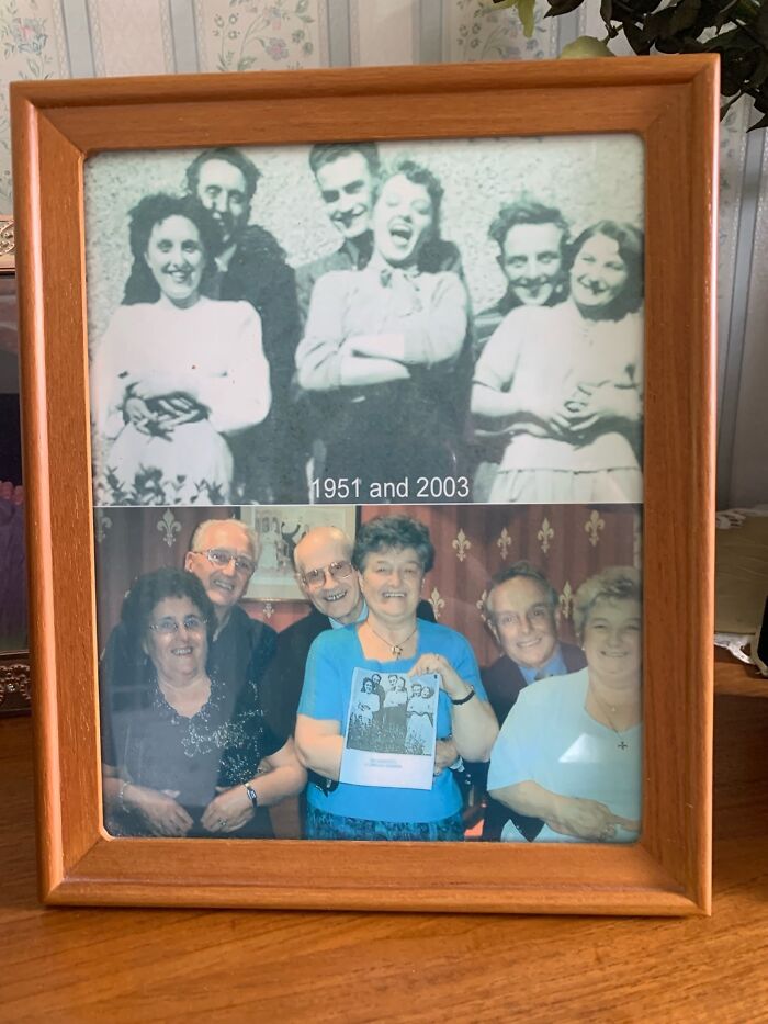 My Nanny & Papa (Center) & Fam In 1951 & 2003