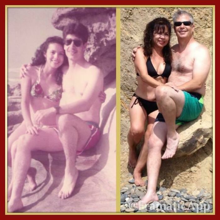 Same Beach In La Jolla, April 1984/April 2014, Exactly 30 Years Apart.